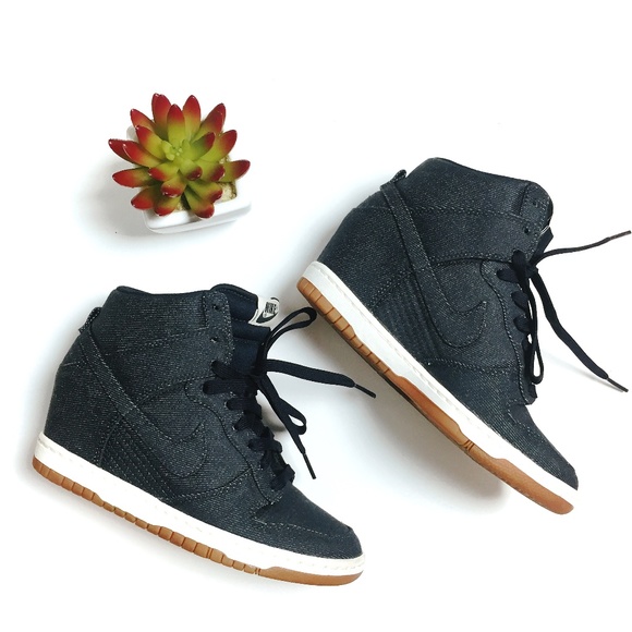 nike high top wedge sneakers